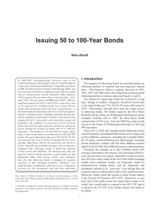 Issuing 50 to 100-Year Bonds
