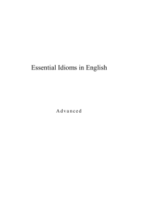 Essential Idioms in English - STIMUL Education & Consulting