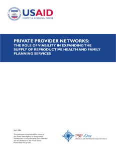 Private Provider Networks: The Role of Viability in