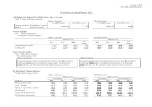 Corrections in Annual Report 2015