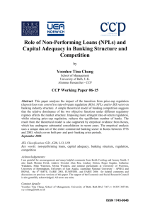 Role of Non-Performing Loans (NPLs) and Capital Adequacy in