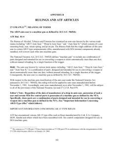 rulings and atf articles - Bureau of Alcohol, Tobacco, Firearms and