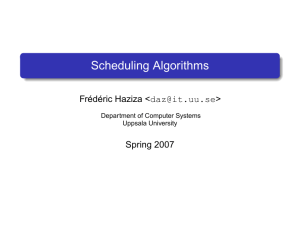 Scheduling Algorithms - Department of Information Technology