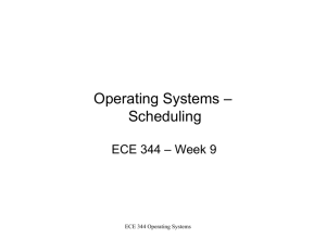 Operating Systems – Scheduling