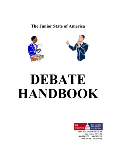 Debate Handbook - JSA - Junior State of America