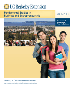2012–2013 Fundamental Studies in Business and Entrepreneurship