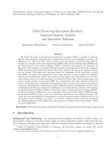 Order-Preserving Encryption Revisited: Improved Security Analysis