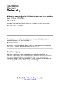 Litigation against English NHS ambulance services and the rule in