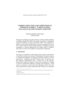 market structure and competition in emerging market