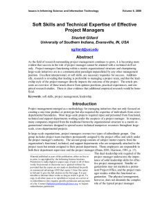 Soft Skills and Technical Expertise of Effective Project Managers