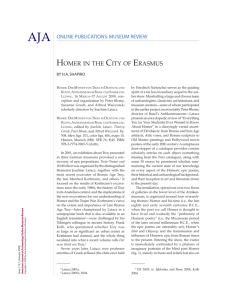 Homer in the City of Erasmus - American Journal of Archaeology