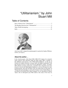 Utilitarianism,? by John Stuart Mill - Philosophy