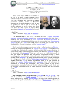Karl Marx and John Keynes - West