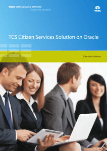 TCS Citizen Services Solution on Oracle Brochure_A4_150714