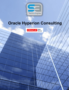 Oracle Hyperion Consulting