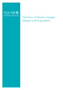 Overview of Private Company Mergers and Acquisitions