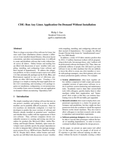 CDE: Run Any Linux Application On-Demand Without