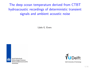 The deep ocean temperature derived from CTBT