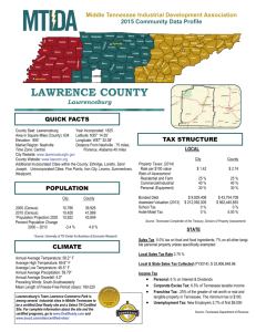 lawrence county - Middle Tennessee Industrial Development