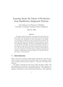 Learning About the Nature of Production from Equilibrium