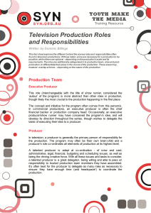Television Production Roles and Responsibilities