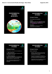 Show 23: Environmental Studies (Ecology)