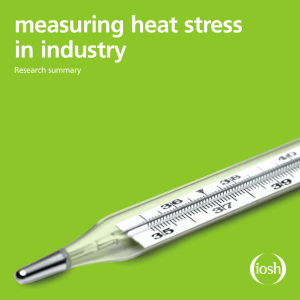 measuring heat stress in industry