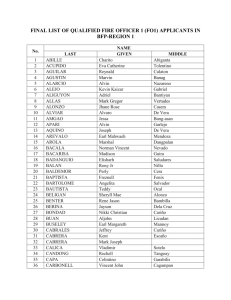 final list of qualified fire officer 1 (fo1) applicants in bfp