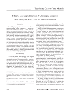 Bilateral Diaphragm Paralysis - RT Journal On-Line