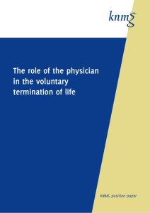KNMG position paper: the role of the physician in the voluntary