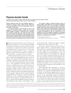 Position Paper - American College of Physicians