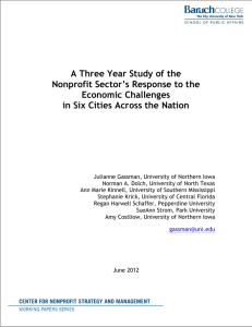 A Three Year Study of the Nonprofit Sector's