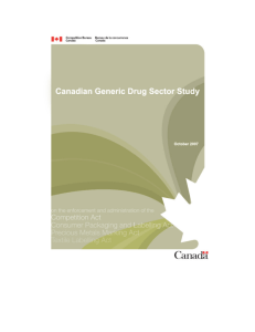 Generic Drug Sector Study