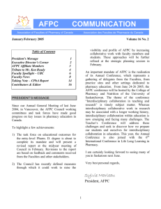 AFPC Communication Jan-Feb 2005