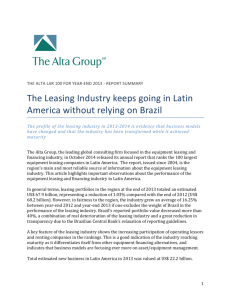 The Leasing Industry keeps going in Latin America