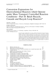 Conversion Expressions for Electrochemical Reactors which