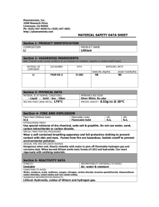 MATERIAL SAFETY DATA SHEET Section 4