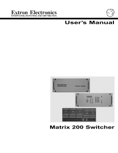 Matrix 200 Series - Extron Electronics