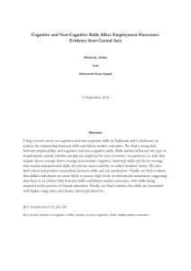 Cognitive and Non-Cognitive Skills Affect Employment Outcomes