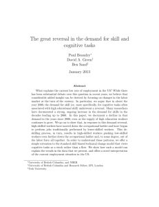 The great reversal in the demand for skill and cognitive tasks