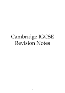 Cambridge IGCSE Revision Notes - biology & chemistry made easy