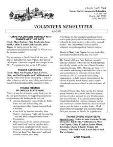 Volunteer Newsletter July 2013