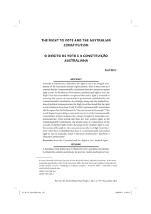 the right to vote and the australian constitution o direito de