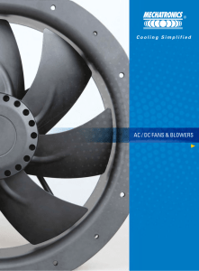 Mechatronics AC and DC Fans and Blowers Product Catalog