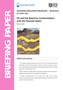 Oil and Gas Reserves: Communication with the