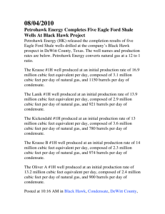 Petrohawk Energy Completes Five Eagle Ford Shale Wells At Black