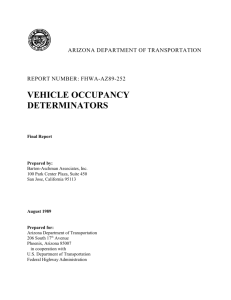 VEHICLE OCCUPANCY DETERMINATORS