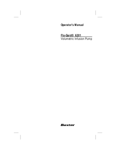Operator's Manual Flo-Gard® 6201 Volumetric Infusion Pump