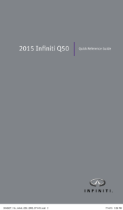 2015 Infiniti Q50 | Quick Reference Guide