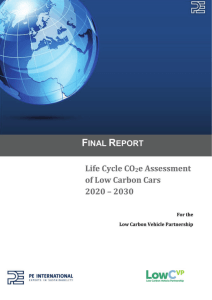 Life-Cycle Assessment of Low Carbon Cars 2020-30